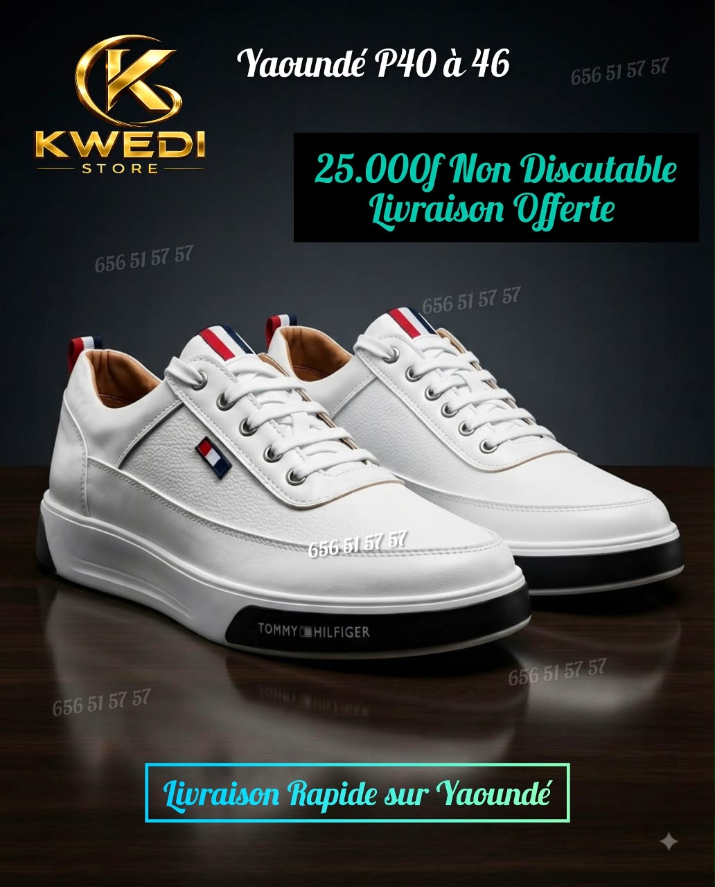 Sneakers Élégantes Premium – Noir, Blanc & Marron