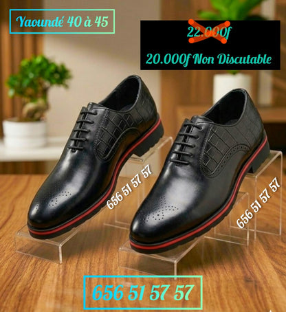 Chaussures Habillées Premium – Noir, Marron et Bleu Nuit