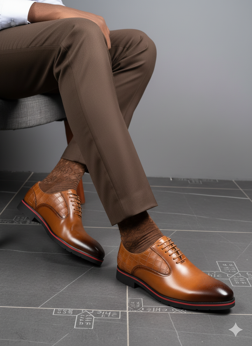 Chaussures Habillées Premium – Noir, Marron et Bleu Nuit