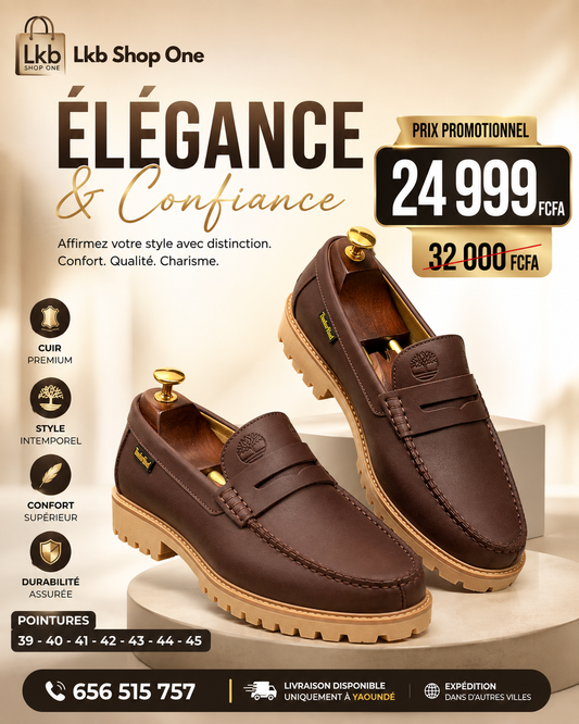 Mocassins Premium Élégants – Vert & Marron