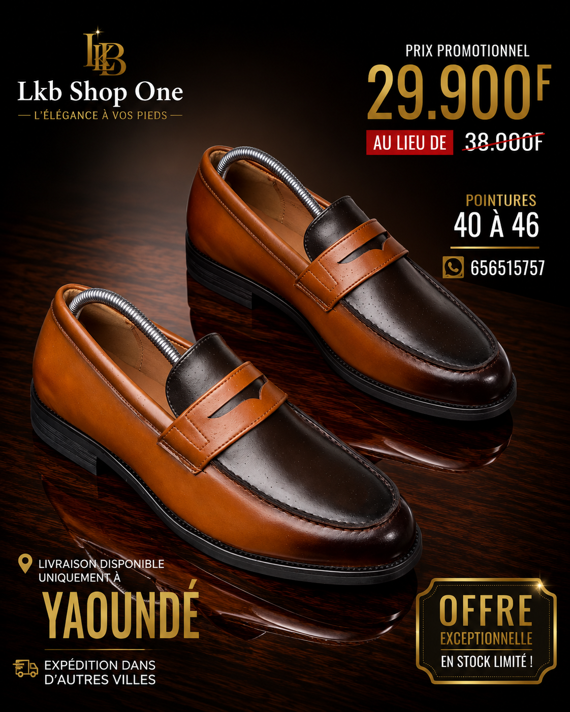 Mocassins Cuir & Daim Bicolore – Noir