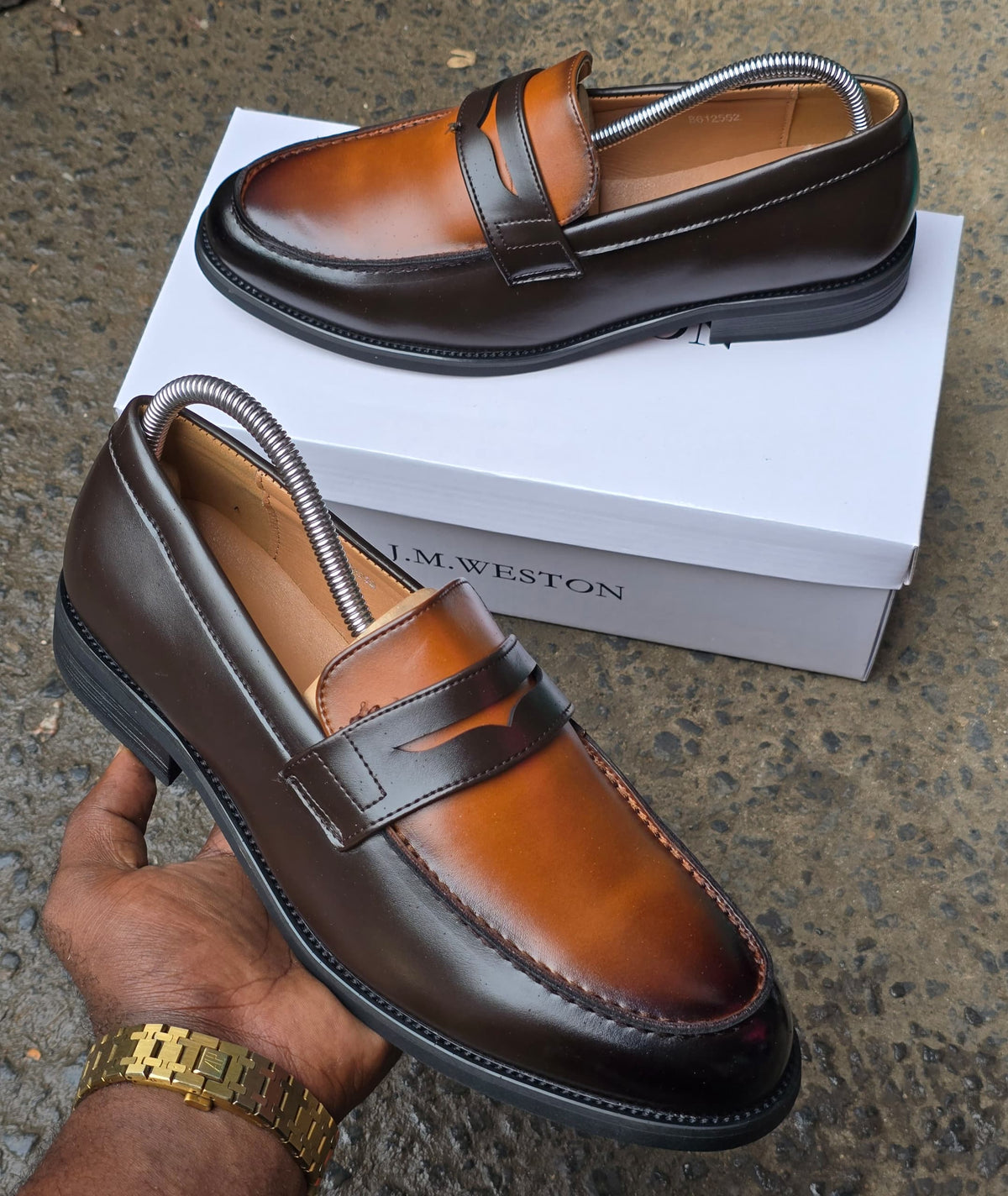 Mocassins Cuir & Daim Bicolore – Noir